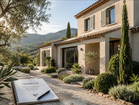 Maison méditerranéenne accompagnée par TERRESIA